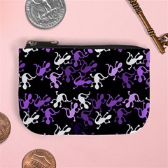 Purple Lizards Pattern Mini Coin Purses by Valentinaart