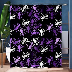 Purple Lizards Pattern Shower Curtain 60  X 72  (medium)  by Valentinaart