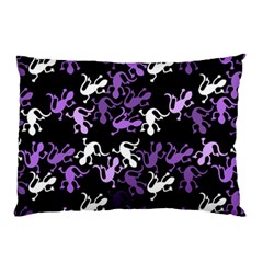 Purple Lizards Pattern Pillow Case (two Sides) by Valentinaart