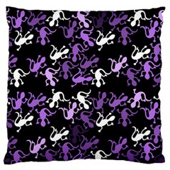 Purple Lizards Pattern Standard Flano Cushion Case (one Side) by Valentinaart