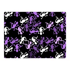 Purple Lizards Pattern Double Sided Flano Blanket (mini)  by Valentinaart