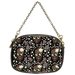 Floral Skulls With Sugar On Chain Purses (Two Sides)  Front