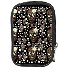 Floral Skulls With Sugar On Compact Camera Cases