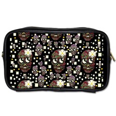 Floral Skulls With Sugar On Toiletries Bags