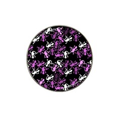 Magenta Lizards Pattern Hat Clip Ball Marker (4 Pack) by Valentinaart