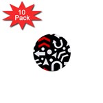 Right direction - red 1  Mini Buttons (10 pack)  Front