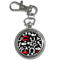 Right Direction - Red Key Chain Watches by Valentinaart