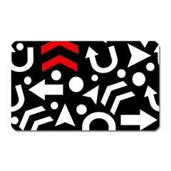 Right Direction - Red Magnet (rectangular) by Valentinaart