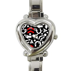 Right Direction - Red Heart Italian Charm Watch by Valentinaart