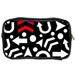 Right Direction - Red Toiletries Bags 2-side by Valentinaart