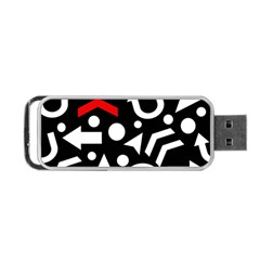 Right Direction - Red Portable Usb Flash (one Side) by Valentinaart