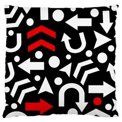 Right Direction - Red Standard Flano Cushion Case (two Sides) by Valentinaart