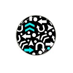 Right Direction - Cyan Hat Clip Ball Marker (4 Pack) by Valentinaart