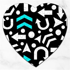 Right Direction - Cyan Jigsaw Puzzle (heart) by Valentinaart