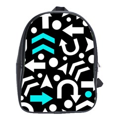 Right Direction - Cyan School Bags(large)  by Valentinaart