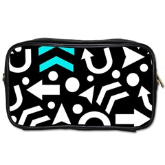 Right Direction - Cyan Toiletries Bags by Valentinaart