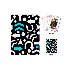 Right Direction - Cyan Playing Cards (mini)  by Valentinaart