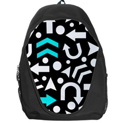 Right Direction - Cyan Backpack Bag by Valentinaart