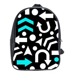 Right Direction - Cyan School Bags (xl)  by Valentinaart