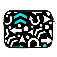 Right Direction - Cyan Apple Ipad 2/3/4 Zipper Cases by Valentinaart