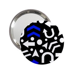 Right Direction - Blue  2 25  Handbag Mirrors by Valentinaart