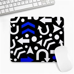 Right Direction - Blue  Large Mousepads by Valentinaart