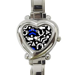 Right Direction - Blue  Heart Italian Charm Watch by Valentinaart