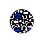 Right direction - blue  Hat Clip Ball Marker (10 pack) Front