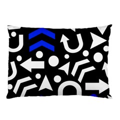 Right Direction - Blue  Pillow Case by Valentinaart