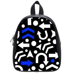 Right Direction - Blue  School Bags (small)  by Valentinaart