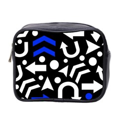 Right Direction - Blue  Mini Toiletries Bag 2-side by Valentinaart