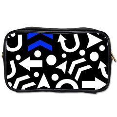 Right Direction - Blue  Toiletries Bags by Valentinaart