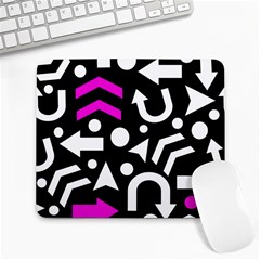 Right Direction - Magenta Large Mousepads by Valentinaart