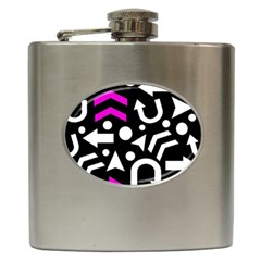 Right Direction - Magenta Hip Flask (6 Oz) by Valentinaart