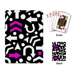 Right Direction - Magenta Playing Card by Valentinaart