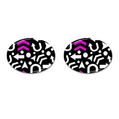 Right Direction - Magenta Cufflinks (oval) by Valentinaart