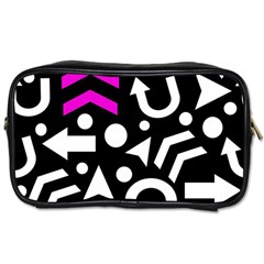 Right Direction - Magenta Toiletries Bags 2-side by Valentinaart