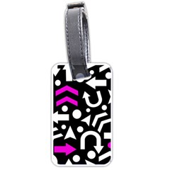 Right Direction - Magenta Luggage Tags (one Side)  by Valentinaart