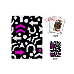 Right Direction - Magenta Playing Cards (mini)  by Valentinaart