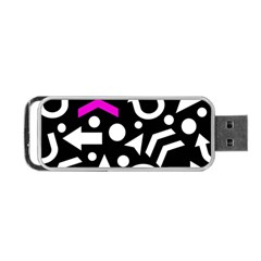 Right Direction - Magenta Portable Usb Flash (one Side) by Valentinaart