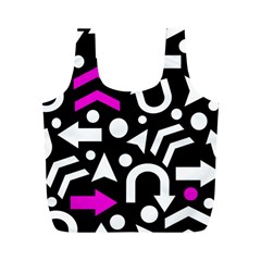 Right Direction - Magenta Full Print Recycle Bags (m)  by Valentinaart