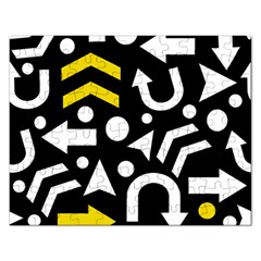 Right Direction - Yellow Rectangular Jigsaw Puzzl by Valentinaart