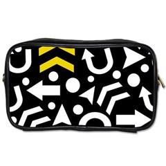 Right Direction - Yellow Toiletries Bags by Valentinaart