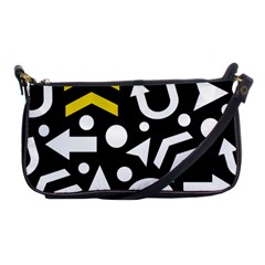 Right Direction - Yellow Shoulder Clutch Bags by Valentinaart