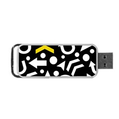 Right Direction - Yellow Portable Usb Flash (two Sides) by Valentinaart