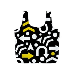 Right Direction - Yellow Full Print Recycle Bags (s)  by Valentinaart