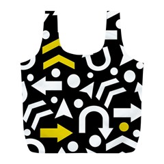 Right Direction - Yellow Full Print Recycle Bags (l)  by Valentinaart