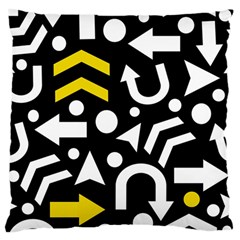 Right Direction - Yellow Standard Flano Cushion Case (two Sides) by Valentinaart