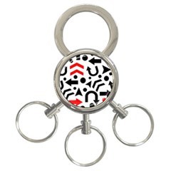 Red Right Direction 3-ring Key Chains by Valentinaart