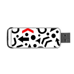 Red Right Direction Portable Usb Flash (two Sides) by Valentinaart